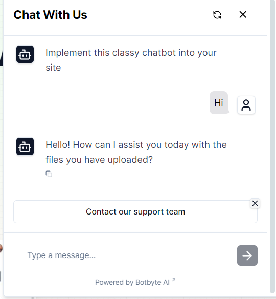 An image showing botbyte chat